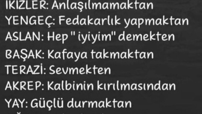 Burcuna göre nelerden yoruldun?
