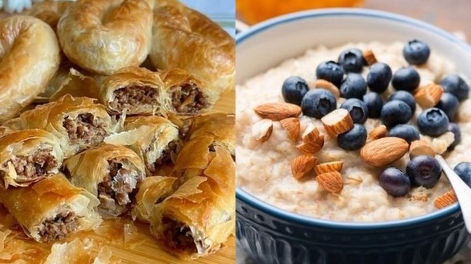 Doyurucu bir kahvaltı için, yulaf ezmesi mi kıymalı börek mi?