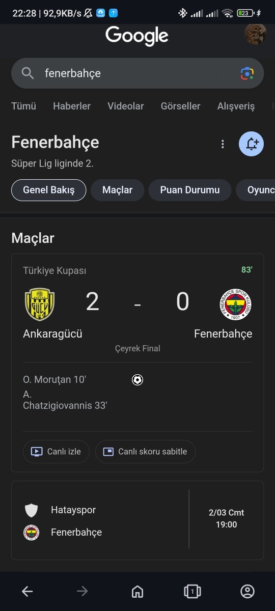 Fenerbahçe bu yenilgiden sonra şampiyonlugu sizce kaybetti mi?