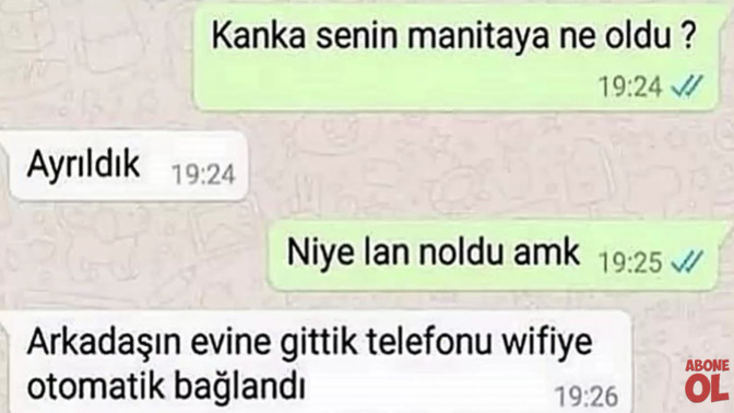 Arkadaşının evine gittiğinizde, sevgilinin telefonu wifiye otomatik bağlanırsa bu ayrılık sebebi midir?
