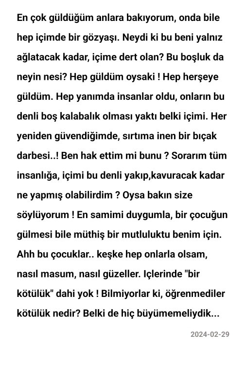 Bu da öyle bir yazı işte bende kalmasın?