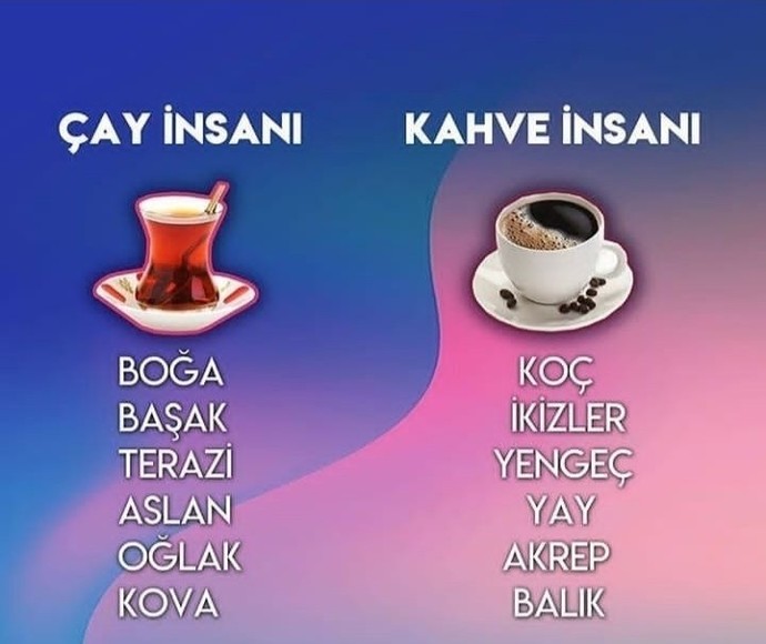 Burcuna göre sen çay insanı mısın yoksa kahve insanı mısın?