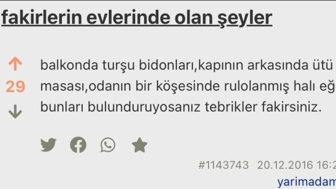 Fakir misiniz? Bunların kaçı sizin evde var?