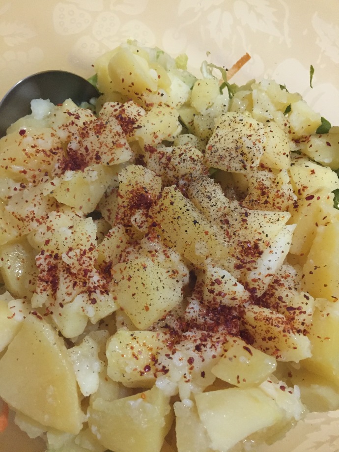 Patates salatasını sade mi, bol sebzeli mi seversin?