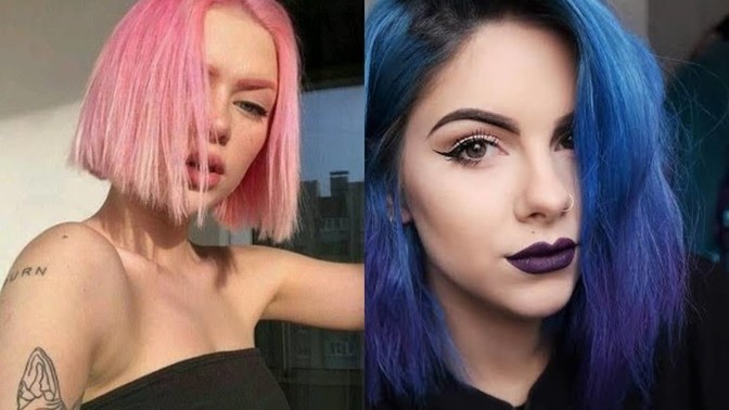Gece mavisi saçlar mı daha hoş duruyor pembe saçlar mı?