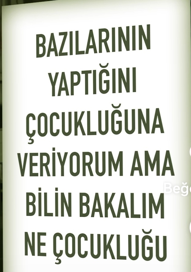 Yaptığını çocukluğuna veriyorum dedikleriniz var mı?