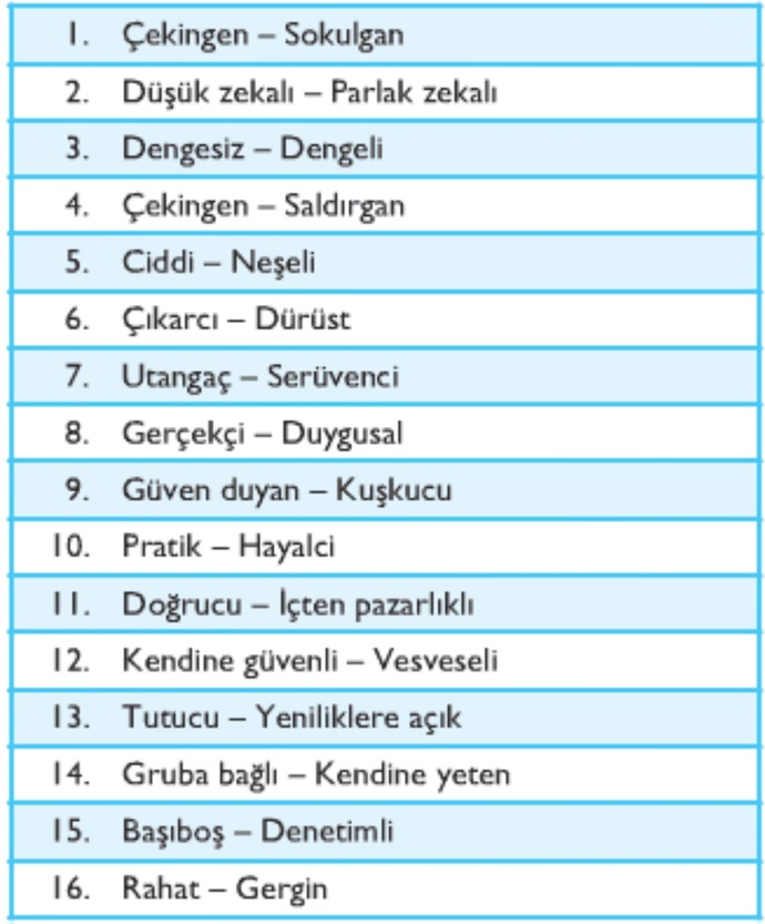 Tanıştığınız birisinde hangi olumlu ve olumsuz özelliklerin olmasını istersiniz?