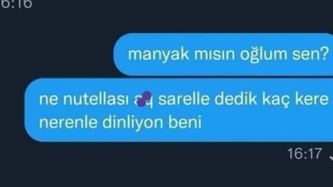 Sekste nutella gibi, kremşanti gibi şeyler kullanır mısın?