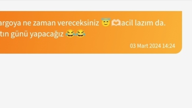 Kargonuz gelirken gözünüz yollarını izliyor mu benim gibi?