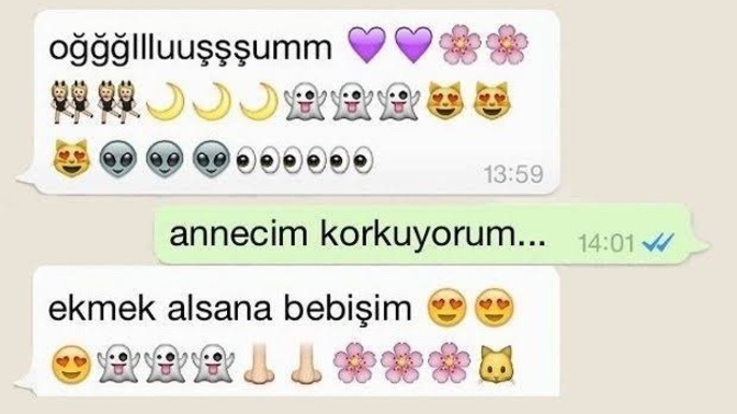 Emoji olmadan atılan mesaj soğukluk göstergesi mi?