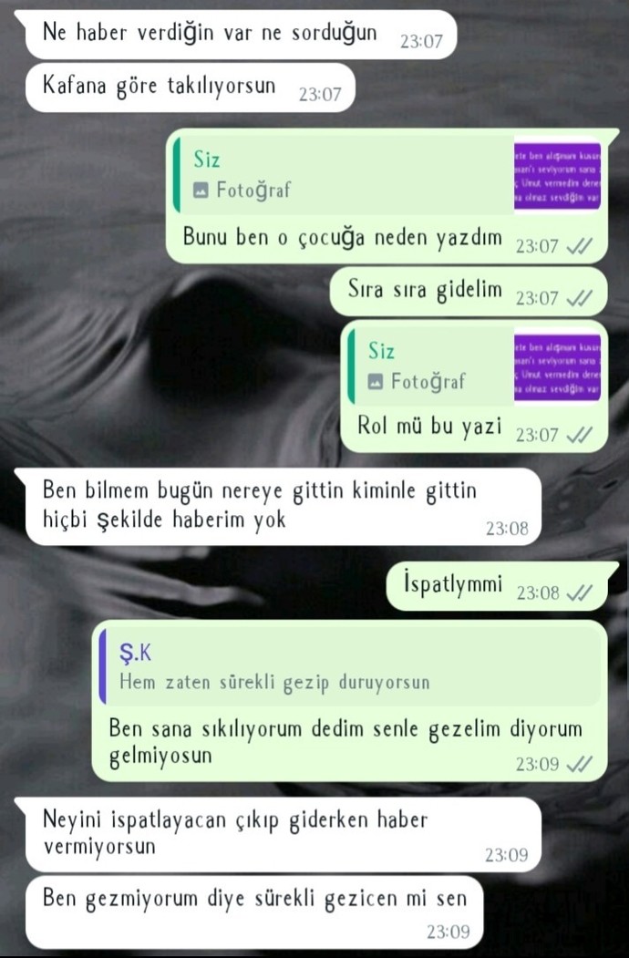 Amacı ne sevgilim değil ama hesap soruyor?