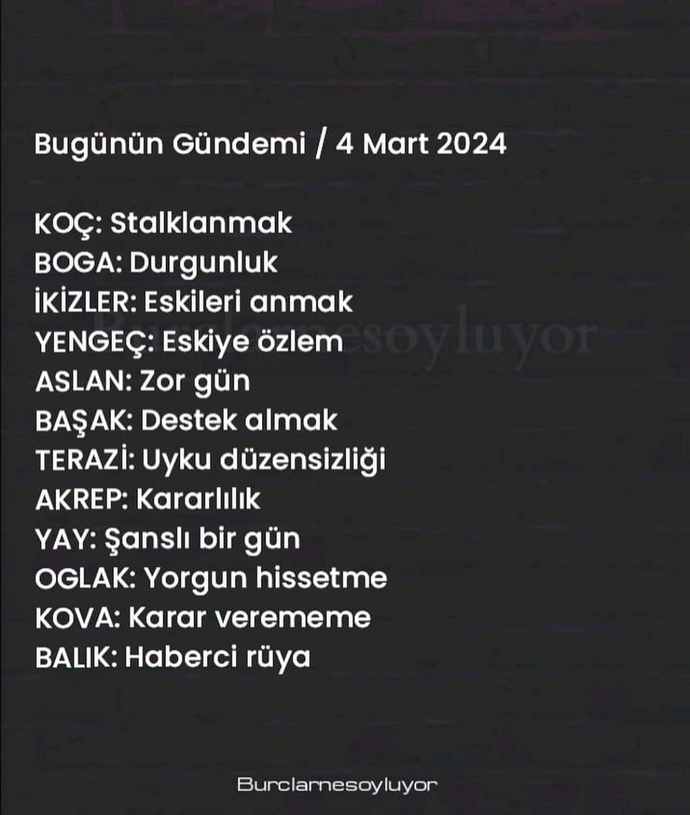 Burcunuz bugün neler söylüyor?