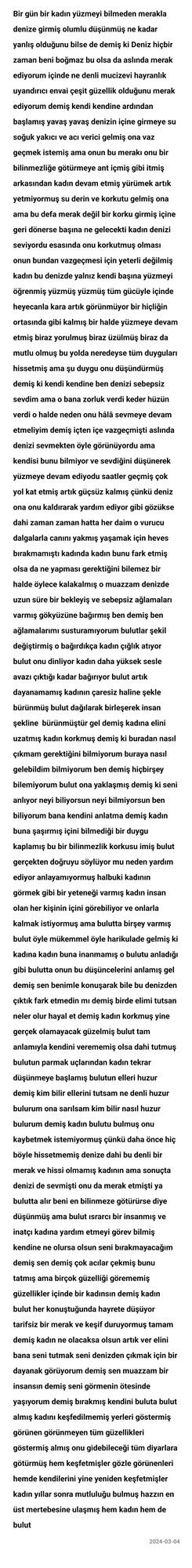 Yorumlamanızı istediğim bir yazı daha yazdım iyi mi ve bu yazının sizde bıraktığı etki nedir?