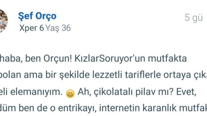 Şef orço hakkında ne düşünüyorsunuz✨?
