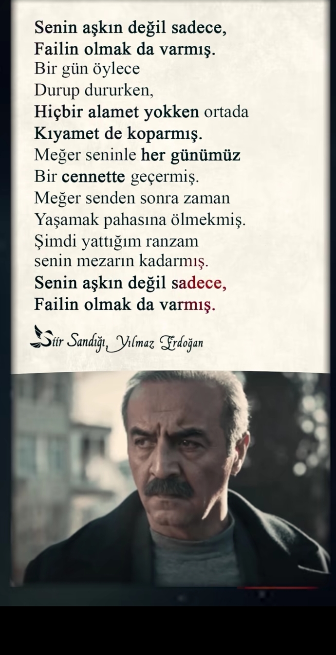 Bir gün öylece durup dururken hiç bir alamet yokken ortada kıyamette koparmış...