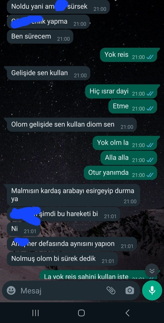 Arkadasımda şahin var kendine ait bende 2023 egea var sıfır yeni daha kullanmak istedi bende vermek istemedim. Mesajlar detayda?