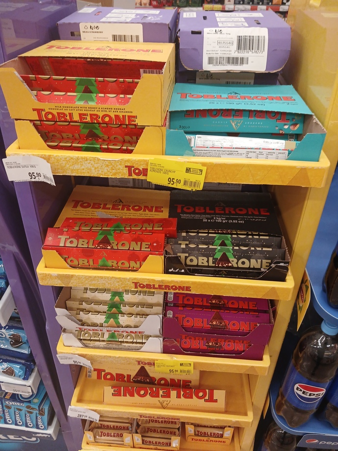 Toblerone çikolatayı sever misiniz?