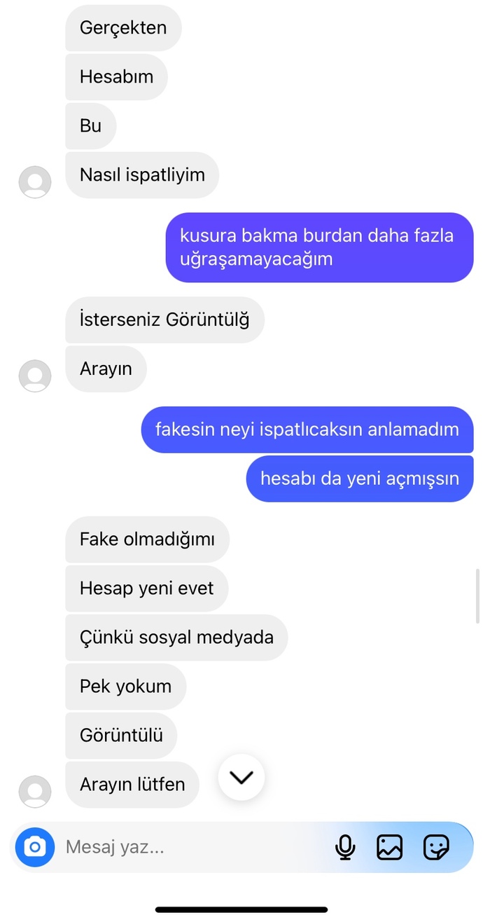 Fake bir hesap dün istek atmıştı ben de mesaj attım. Sizce bu beni tanıyan birisi midir yabancı mı gerçekten?