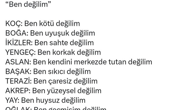 Burcunuza göre siz ne değilsiniz?