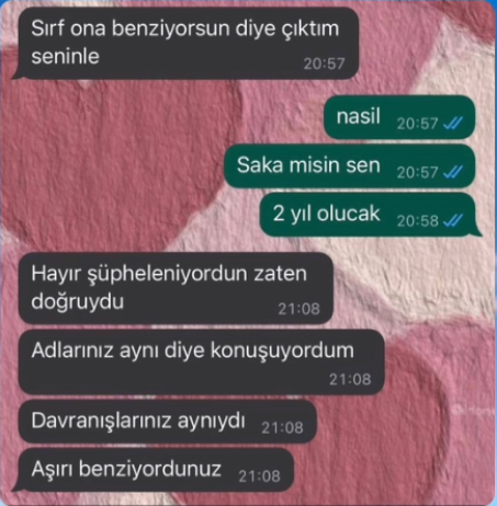 Sırf sevdiğiniz birisine benziyor diye başka birisiyle ilişki yaşadığınız oldu mu?