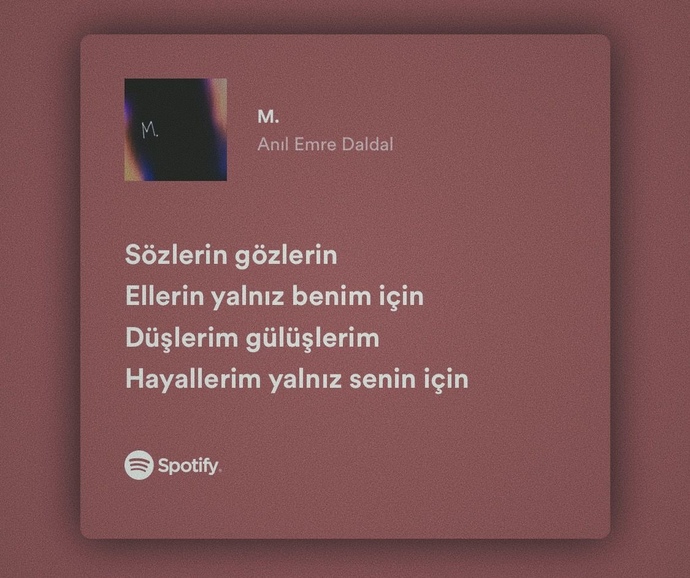 En sevdiğiniz, en anlamlı olduğunu düşündüğünüz şarkı sözü nedir?