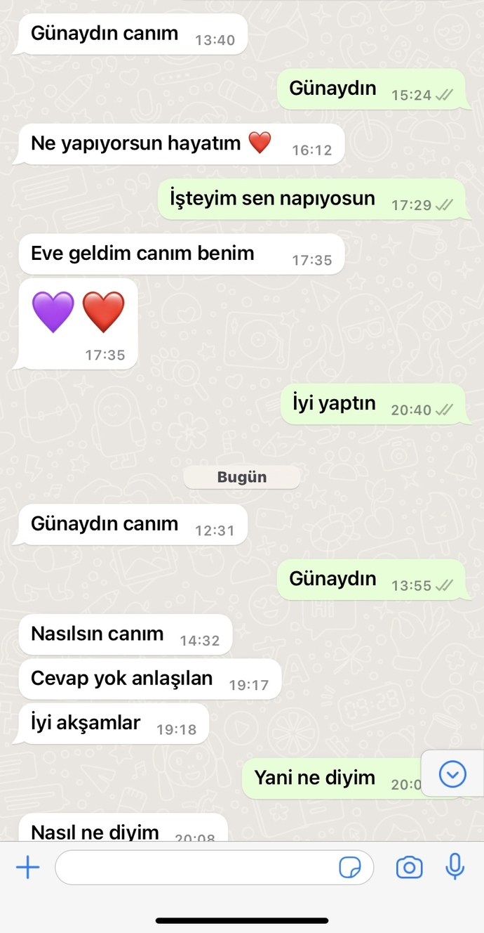 Flörtümle konuşmayı bu şekilde kestim ah mı aldım?