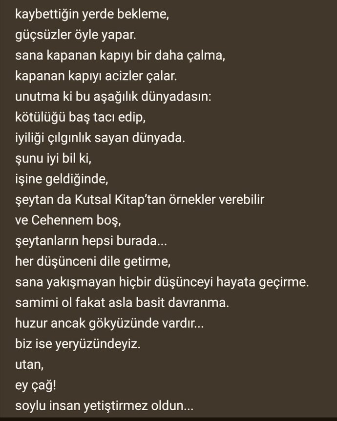 Boylece birakiyorum.