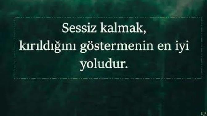 Ne olursa sessiz kalırsın?