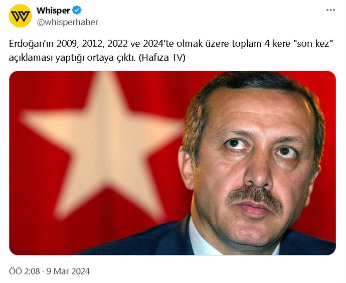 Cumhurbaşkanı Erdoğan:Bu seçim benim için bir final?