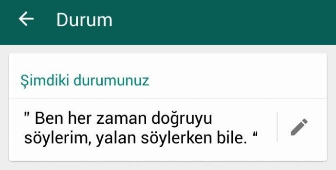 WhatsApp Hakkımda kısmında ne yazıyor?