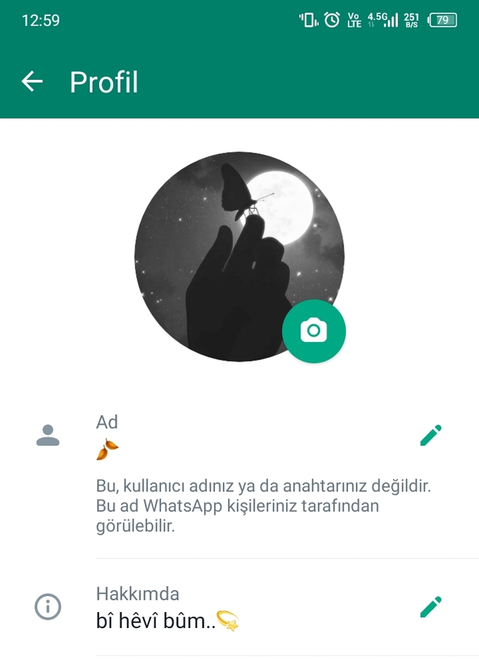 WhatsApp "Hakkımda" kısmında ne yazıyor?