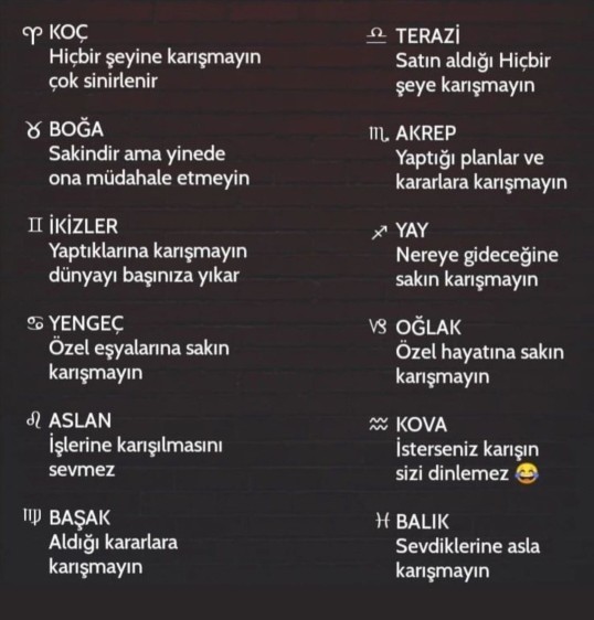Burçların karışılmayacak neleri var?