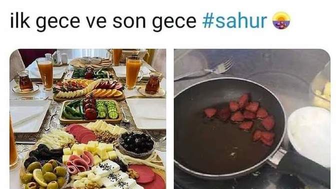 İlk gece ve son gece sahuru sizde de böyle mi 😁?