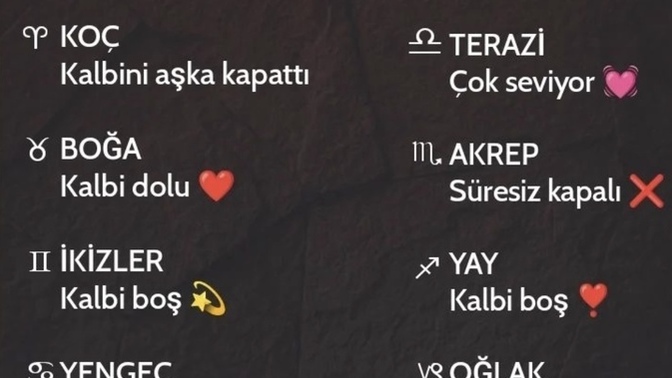 Burcunuza göre kalbiniz ne durumda?