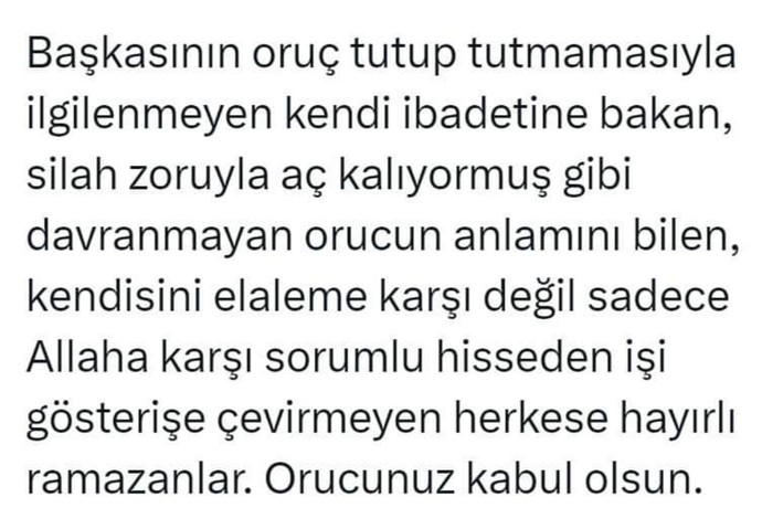 Oruç tutuyor gibi yapıp tutmamak mı zor yoksa oruç tutmak mı zor?