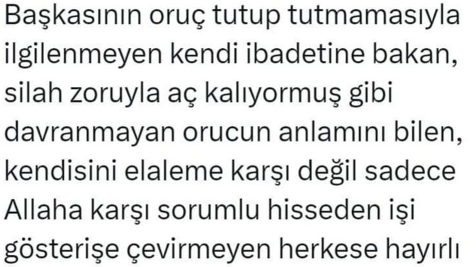 Oruç tutuyor gibi yapıp tutmamak mı zor yoksa oruç tutmak mı zor?