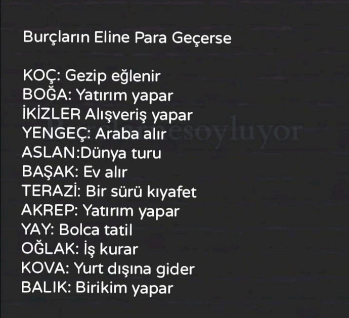 Burcunuza göre elinize para geçse ne yaparsınız?