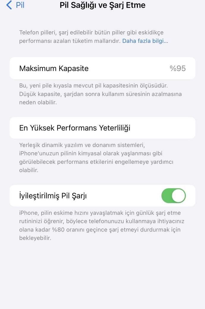 IPhone pil sağlığı %95 olmuş, neden böyle oldu?