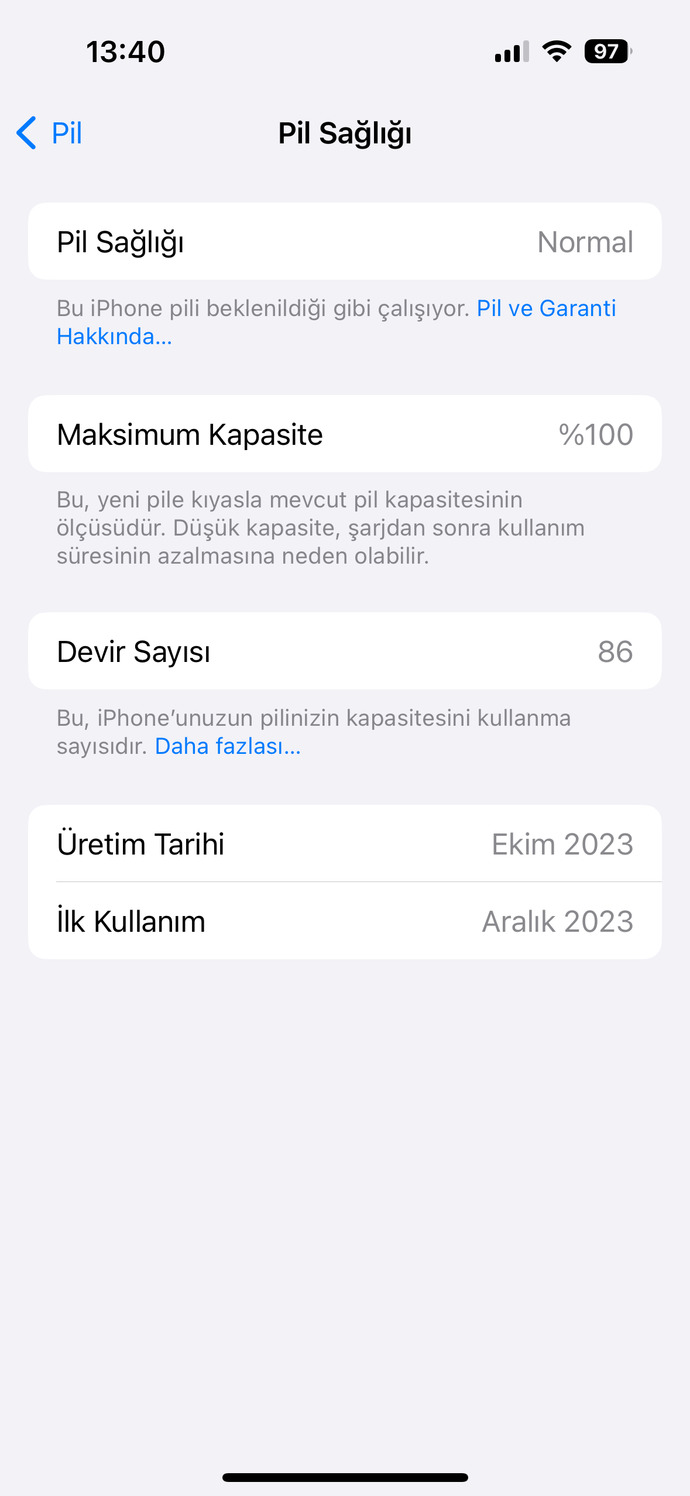 IPhone pil sağlığı %95 olmuş, neden böyle oldu?