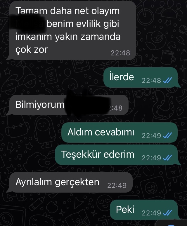 2 senelik ilişkim evlilik konusuna gelemiyor ayrıldım iyi mi yaptım?