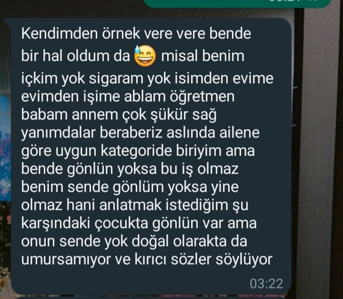 Bu mesaj karşısında ne düşünürdünüz?