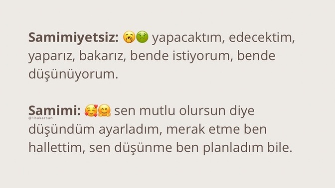Sözleriyle yaptıkları tutan biri misiniz?