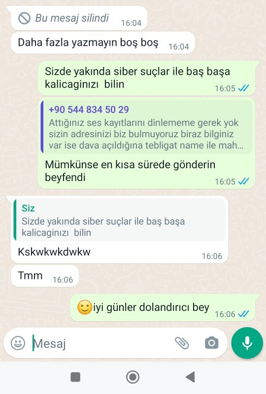 Bu neyin kafasını yaşıyor dolandırmaya mi çalışıyor beni?