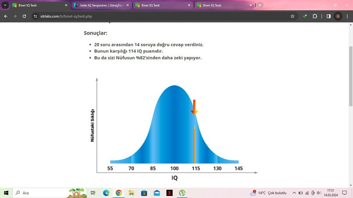 IQ değerinizi öğrenmek ister misiniz?