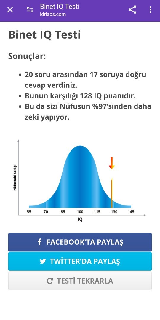 IQ değerinizi öğrenmek ister misiniz?