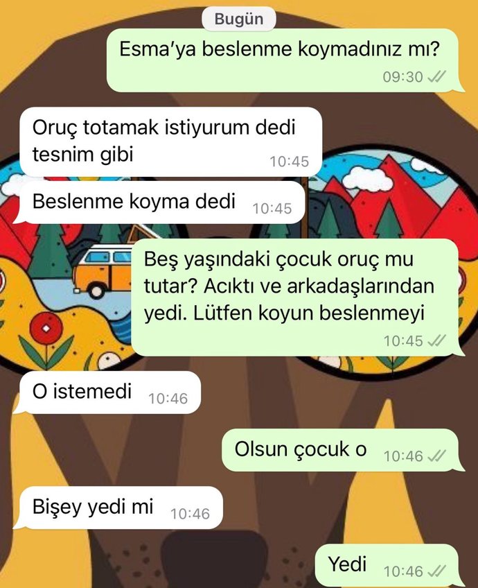 5 yaşındaki çocuğa oruç tutturmak neyin nesi böyle sizce?
