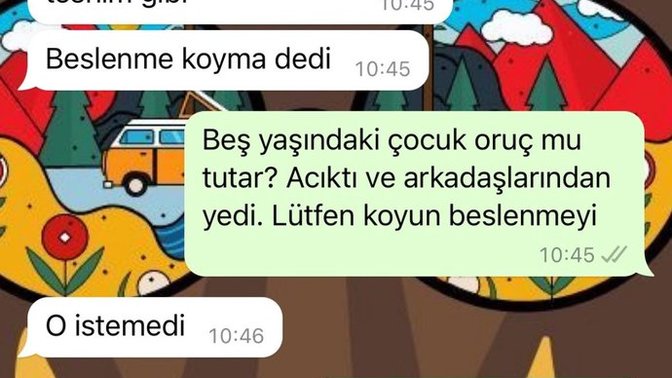 5 yaşındaki çocuğa oruç tutturmak neyin nesi böyle sizce?