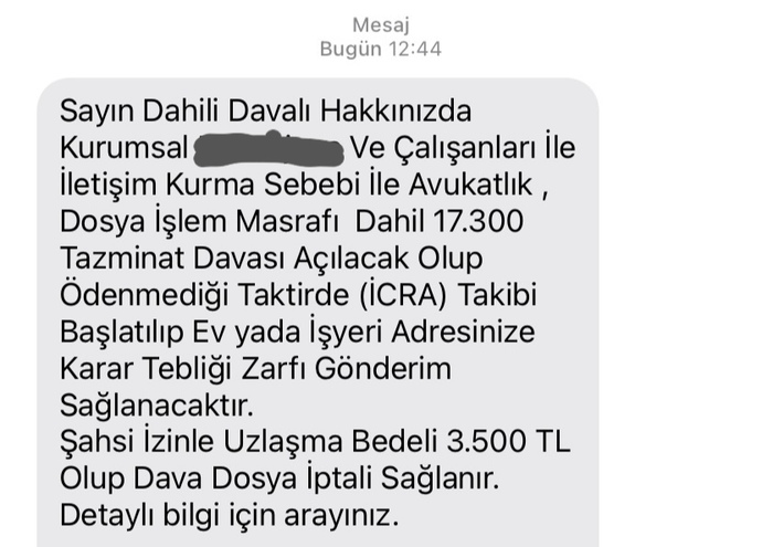 E-Devlette hakkımda icra ve dava dosyası olmadığı halde bi avukattan böyle bir mesaj geldi. Sizce bu doğru mu?