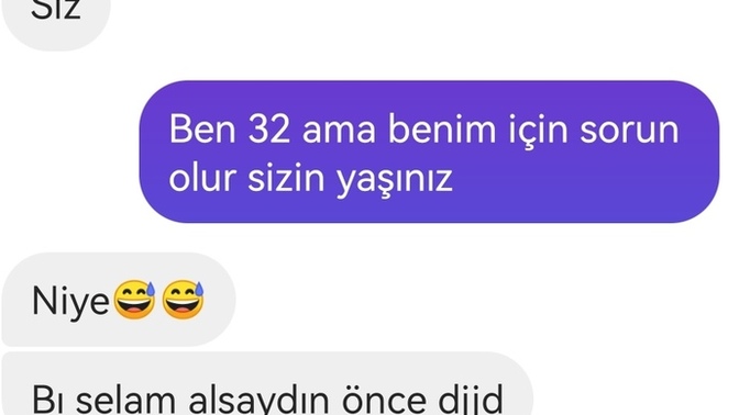 Yaşı küçük ve saygısız olduğu için reddettim diye komplekse girdi iyi bozmuş muyum bunu?