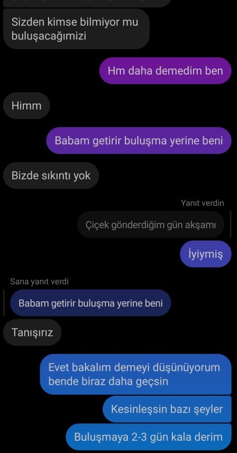 1 aydır konuştuğum flörtüm dün gece gerdekte ne giyeceksin diye sorarken bugün ailemle tanışmak istiyor?